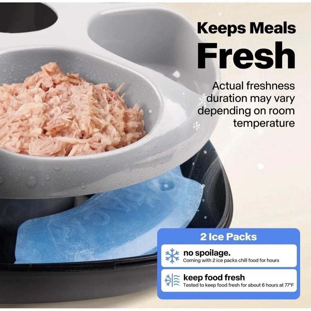 Sharper Image Smart 6 Meal Rechargeable Auto NovaFeeder Timer Pet Food Dispenser